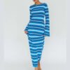 Fashion Long Sleeve Maxi Dresses Lady - Image 5