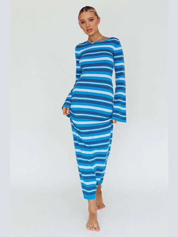 Fashion Long Sleeve Maxi Dresses Lady - Image 5