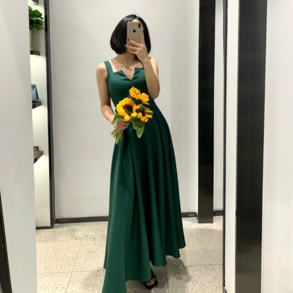 Women V Neck Long Party Dresses - Image 5