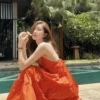 Fashion Solid Color A Line Summer Maxi Long Party Dresses Lady Cross Strap Open Back Sundresses - Image 2