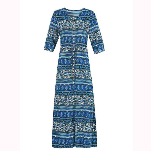 New Boho Style Ladies Elegant Dress Beach Maxi Dress - Image 5