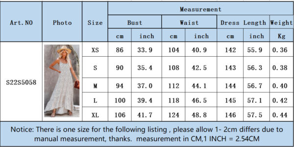 Printed Resort Ruffle Sling Maxi Dress Ladies Over Knee Maxi Dress - Image 5