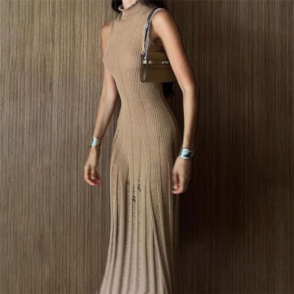 Knit Slim Maxi Dress - Image 8