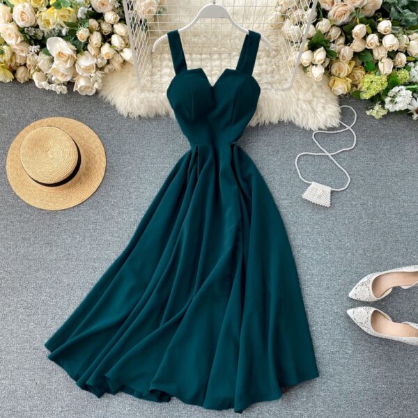 Women V Neck Long Party Dresses - Image 10