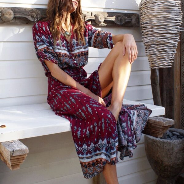 Women Long Maxi Dresses Bohemia Dress - Image 2