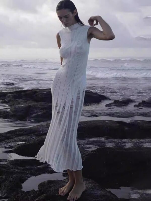 Knit Slim Maxi Dress - Image 5