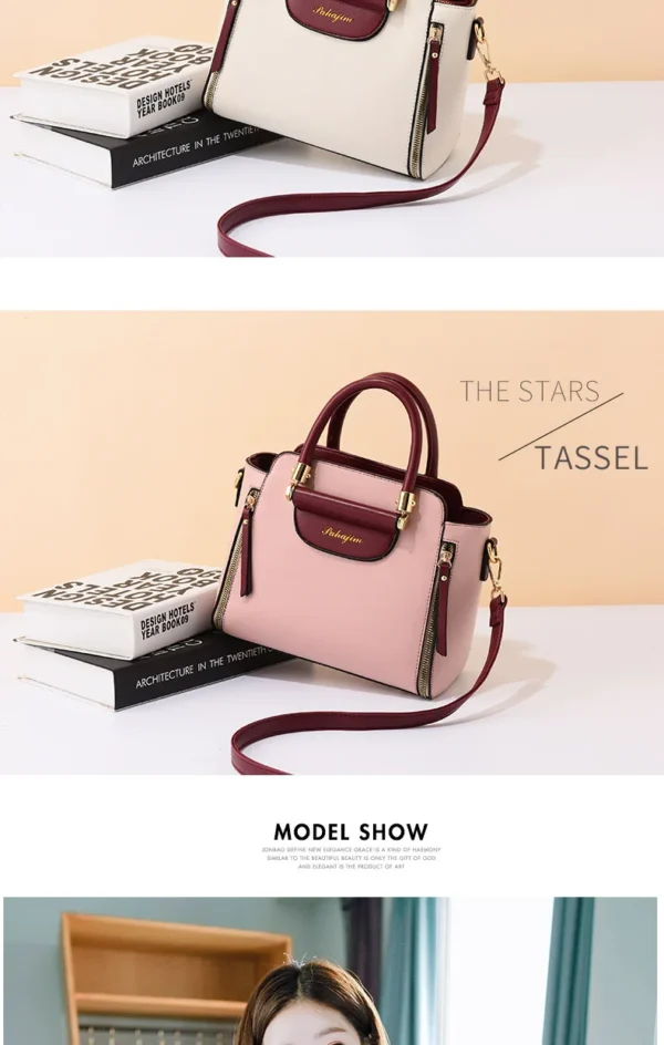 Women's bag 2025 new fashion women's bags hit color hand-held  bag Europeand the United States all-match shoulder messenger bag - Image 17
