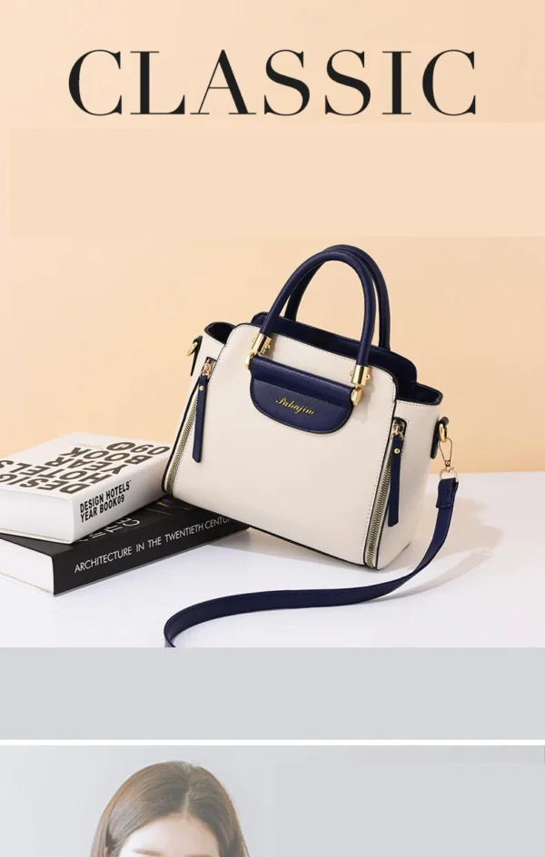 Women's bag 2025 new fashion women's bags hit color hand-held  bag Europeand the United States all-match shoulder messenger bag - Image 12