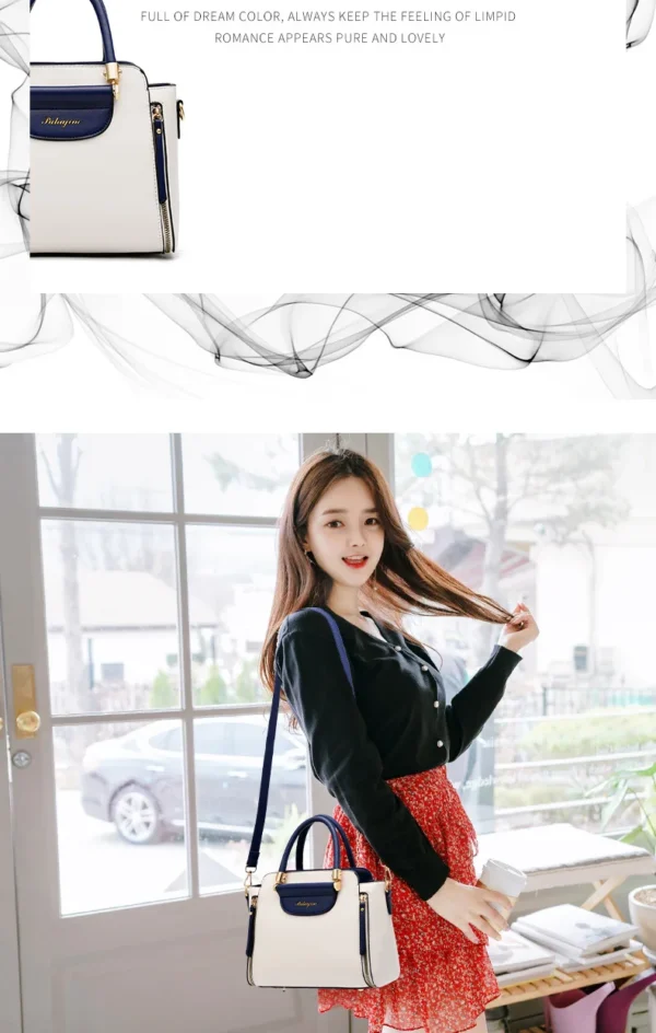 Women's bag 2025 new fashion women's bags hit color hand-held  bag Europeand the United States all-match shoulder messenger bag - Image 15