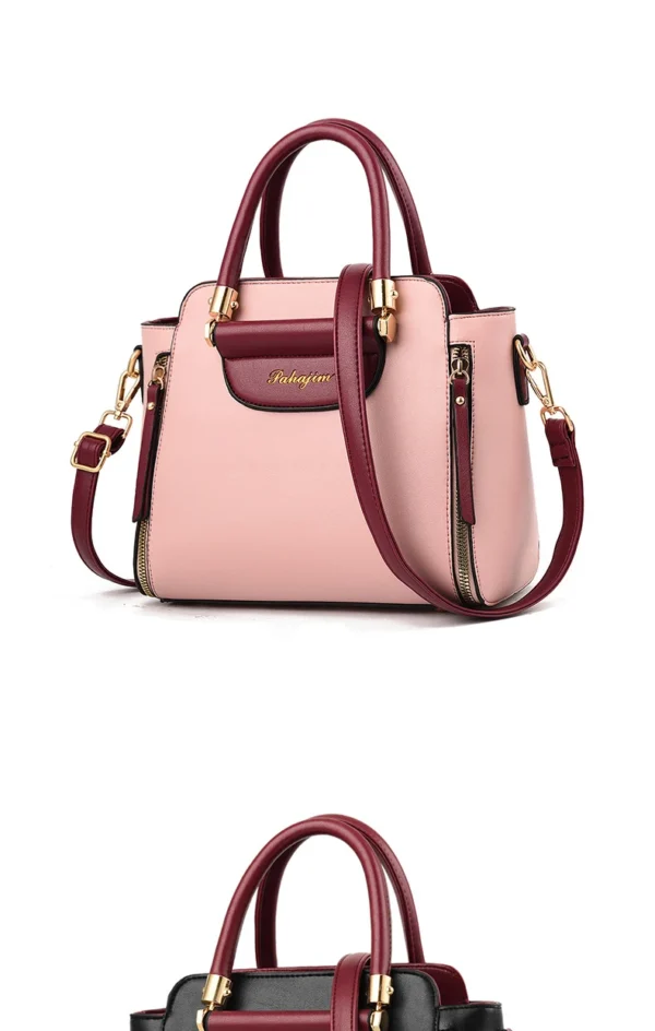 Women's bag 2025 new fashion women's bags hit color hand-held  bag Europeand the United States all-match shoulder messenger bag - Image 26