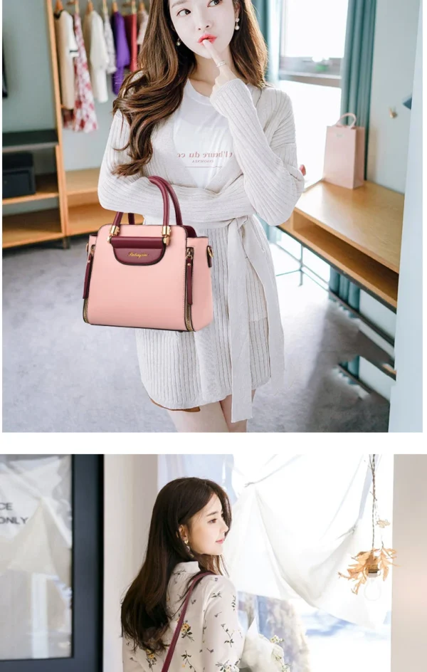 Women's bag 2025 new fashion women's bags hit color hand-held  bag Europeand the United States all-match shoulder messenger bag - Image 18
