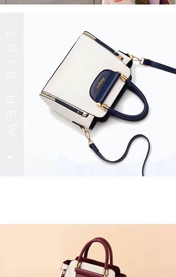 Women's bag 2025 new fashion women's bags hit color hand-held  bag Europeand the United States all-match shoulder messenger bag - Image 16