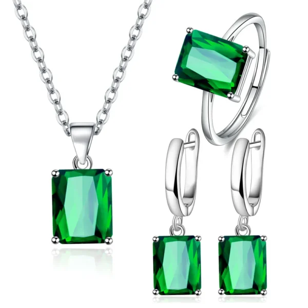 Drop Earrings Pendants Necklaces Ring Set For Wedding Jewelry Women S925 Sterling Silver Crystal Wedding Jewellery Sets - Image 6