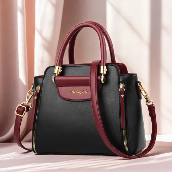 Women's bag 2025 new fashion women's bags hit color hand-held  bag Europeand the United States all-match shoulder messenger bag - Image 2