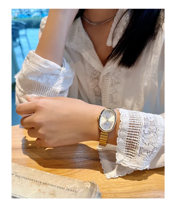 1pc New Fashionable Women's Watch With Gold Bracelet, Vintage & Luxury Ins Style, Elegant & Versatile Quartz Watch ladies watch - Image 8