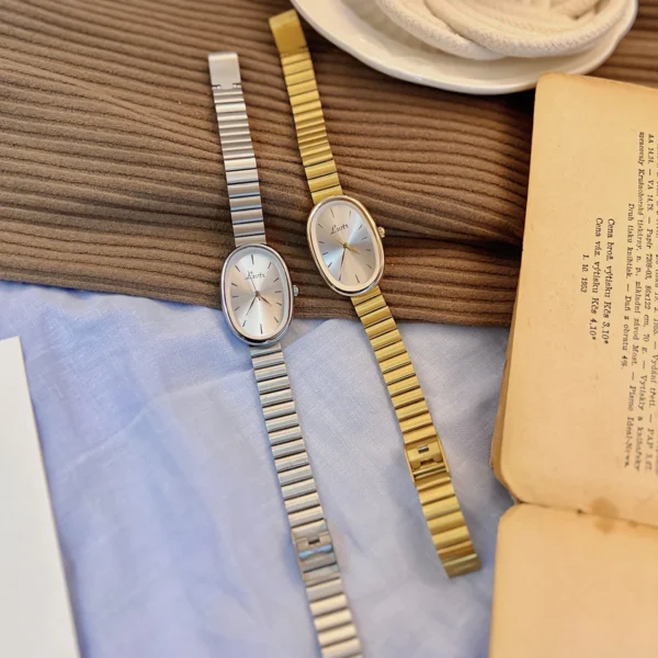 1pc New Fashionable Women's Watch With Gold Bracelet, Vintage & Luxury Ins Style, Elegant & Versatile Quartz Watch ladies watch - Image 3