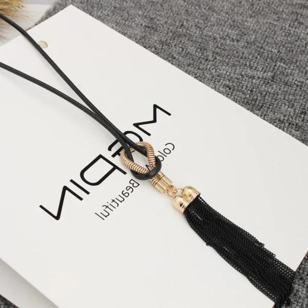 New Arrival Female Pendant Necklace Tassel Long Winter Sweater Chain Necklace for Women Necklaces Wholesale Sales Collar - Image 6