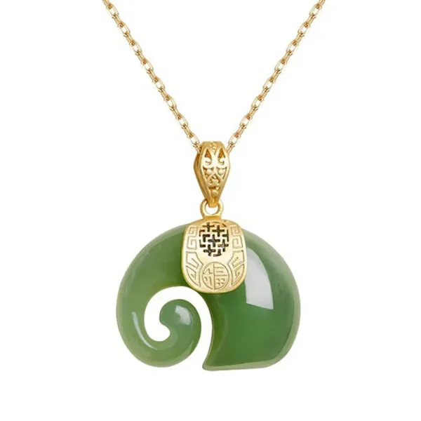 Boutique Natural Stone Hetian Jade Elephant Pendant 18K Gold Plated Chain Necklace Choker Jewelry for Women Birthday Anniversary - Image 7