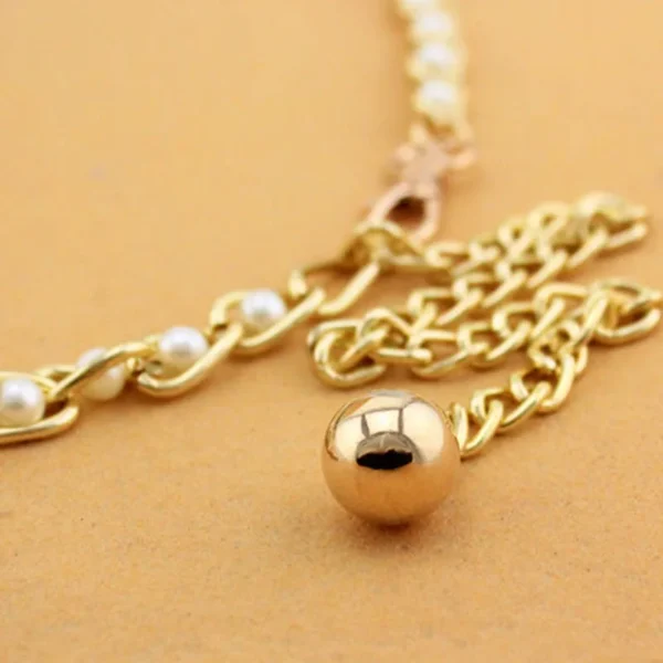 Women's Dress Accessories Waist Chain Metal Chain Solid Pearl Versatile Apparel Accessories Pearl Thin Waist Belts - Image 6