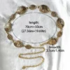 1 piece set of waist chain accessories for women's retro Bohemian ethnic style high-end silver metal chain belt with skirt belt - Image 4