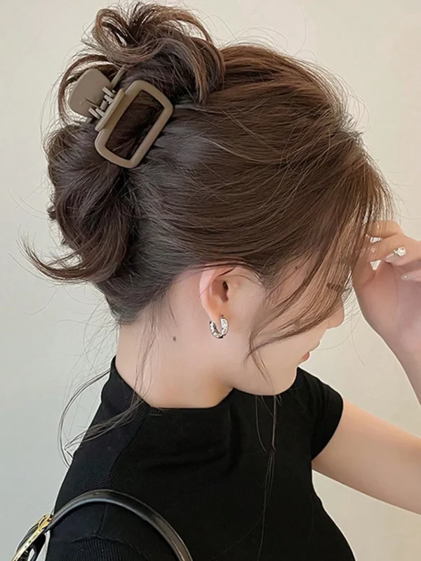 4pcs Women's Square Lightweight Hair Claw Clip Fashionable Elegant Hair Accessory Clip Suitable Hair Styling Makeup - Image 8