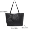 Women's Bag Fashion Large Capacity Tote Bag Wavy Grain Daily Commute Handbag two-piece - Image 3