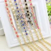 Women's Dress Accessories Waist Chain Metal Chain Solid Pearl Versatile Apparel Accessories Pearl Thin Waist Belts - Image 3