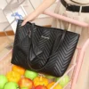 Women's Bag Fashion Large Capacity Tote Bag Wavy Grain Daily Commute Handbag two-piece - Image 2