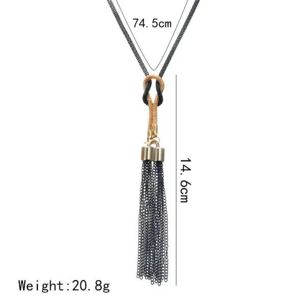 New Arrival Female Pendant Necklace Tassel Long Winter Sweater Chain Necklace for Women Necklaces Wholesale Sales Collar - Image 4