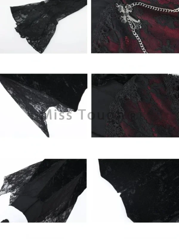 Summer Gothic Grunge Y2k Lace Dress Women Dark Academia Sexy Slim Party Dresses Korean Fashion Design Festival Long Prom Dress - Image 6