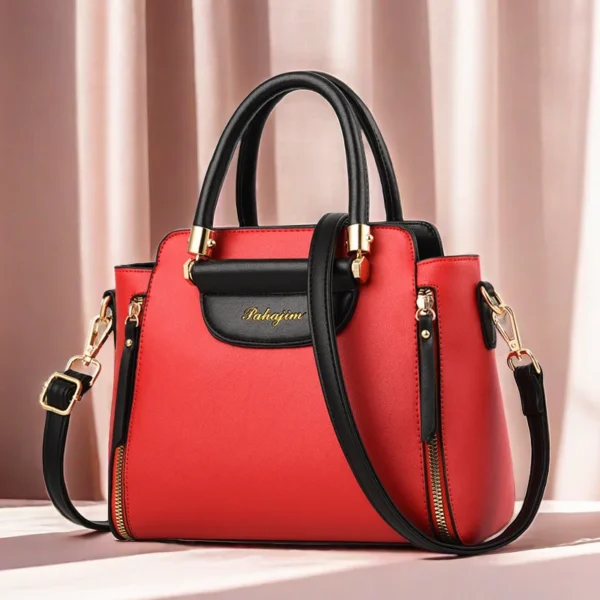 Women's bag 2025 new fashion women's bags hit color hand-held  bag Europeand the United States all-match shoulder messenger bag - Image 4