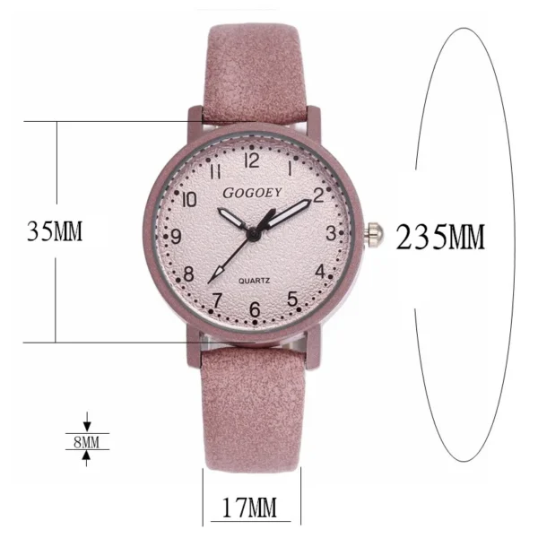 Women Watches Simple Casual Arabic Numbers Leather Analog Quartz Watches for Woman Fashion Ladies Clock Gift montres femmes - Image 6