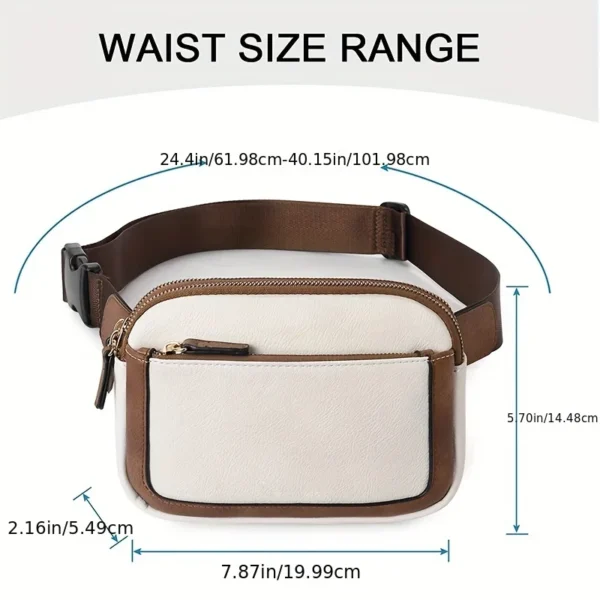 Women's Bag  Leather Waist Pack Crossbody Chest Bags Travel WaterProof Belt Bag Sport Purse Pocket Unisex - Image 7