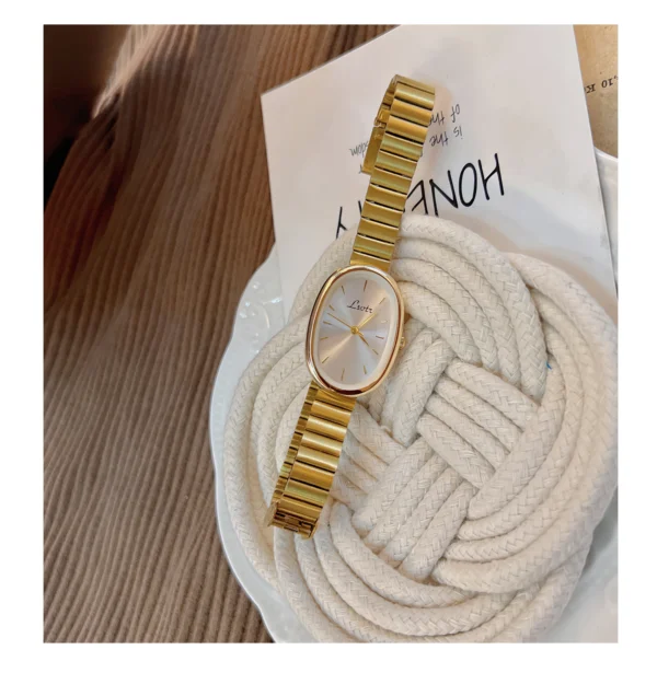 1pc New Fashionable Women's Watch With Gold Bracelet, Vintage & Luxury Ins Style, Elegant & Versatile Quartz Watch ladies watch - Image 10