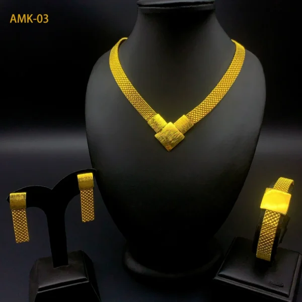 Brazilian Necklace Earrings Jewelry Set For Women Gold Plated Dubai Indian African Dubai Bridal Wedding Party Gift Jewellery - Image 9