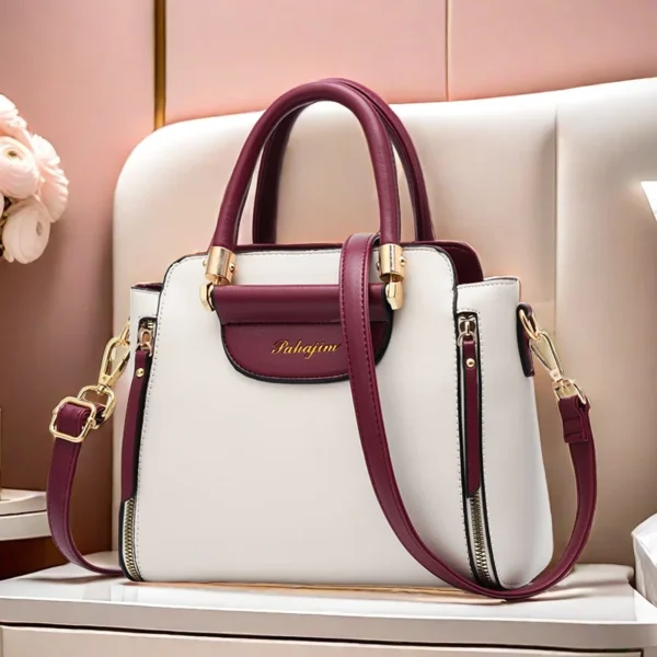 Women's bag 2025 new fashion women's bags hit color hand-held  bag Europeand the United States all-match shoulder messenger bag - Image 3