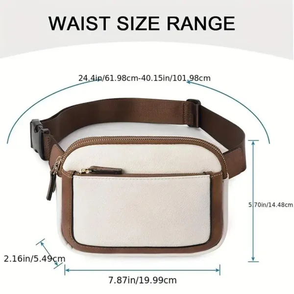 Women's Bag  Leather Waist Pack Crossbody Chest Bags Travel WaterProof Belt Bag Sport Purse Pocket Unisex - Image 2