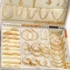 92Pcs Women's Fashion Jewelry Set Contain Hoop Earrings、Stud Earrings、Bracelet、Necklace and Ring，Versatile Daily Jewelry - Image 4