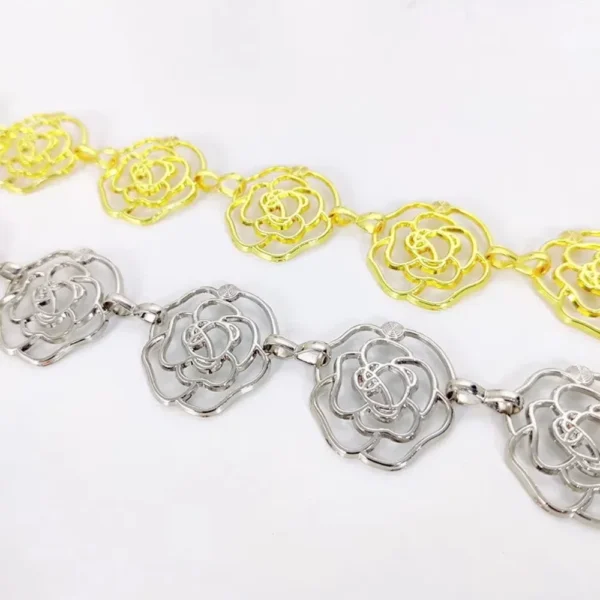 Women Flower Belts Accessories Skirt Suit Decoration Belt Waist Chain Metal Belts Women Cowgirl Western Adjustable Concho Belt - Image 10