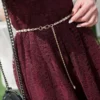 Women's Dress Accessories Waist Chain Metal Chain Solid Pearl Versatile Apparel Accessories Pearl Thin Waist Belts