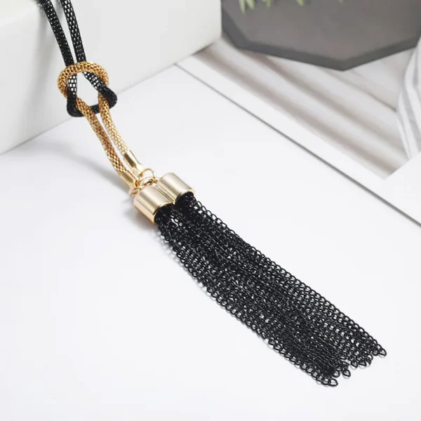 New Arrival Female Pendant Necklace Tassel Long Winter Sweater Chain Necklace for Women Necklaces Wholesale Sales Collar - Image 3