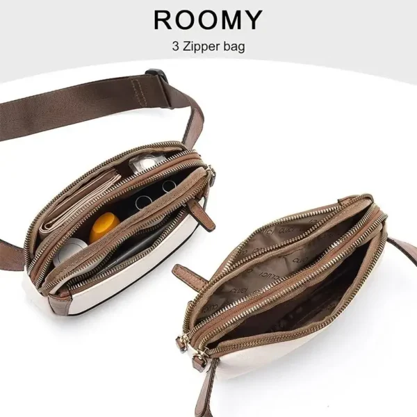 Women's Bag  Leather Waist Pack Crossbody Chest Bags Travel WaterProof Belt Bag Sport Purse Pocket Unisex - Image 5