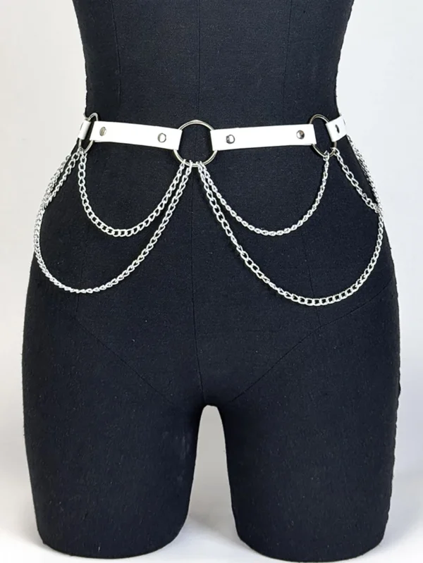 ﻿ Women Sexy Leather Harness Belt Waist Chain Harness Fashion Waistband Accessory Leisure Punk Gothic Clothing Jewelry Belt - Image 27
