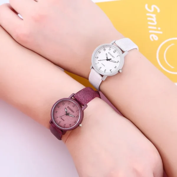Women Watches Simple Casual Arabic Numbers Leather Analog Quartz Watches for Woman Fashion Ladies Clock Gift montres femmes - Image 4