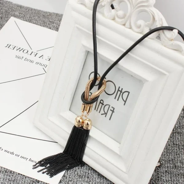 New Arrival Female Pendant Necklace Tassel Long Winter Sweater Chain Necklace for Women Necklaces Wholesale Sales Collar - Image 5