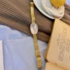1pc New Fashionable Women's Watch With Gold Bracelet, Vintage & Luxury Ins Style, Elegant & Versatile Quartz Watch ladies watch - Image 4